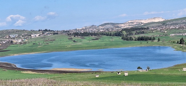 Kochebi Salt Lake landscape, Kakheti region